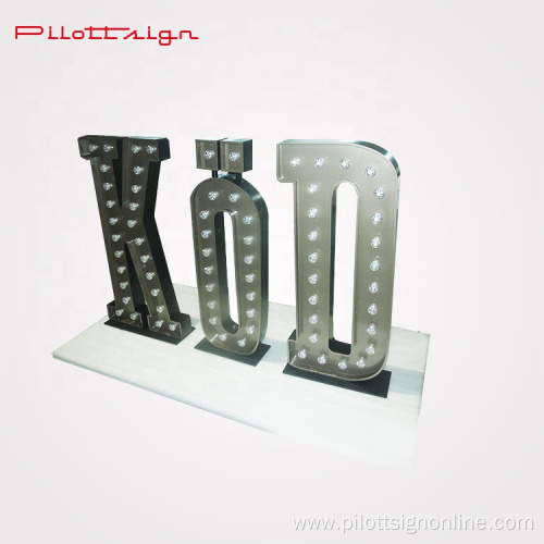 Popular Custom outdoor equipment Led bulb Sign